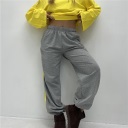 pantalone felpato con polsino grey